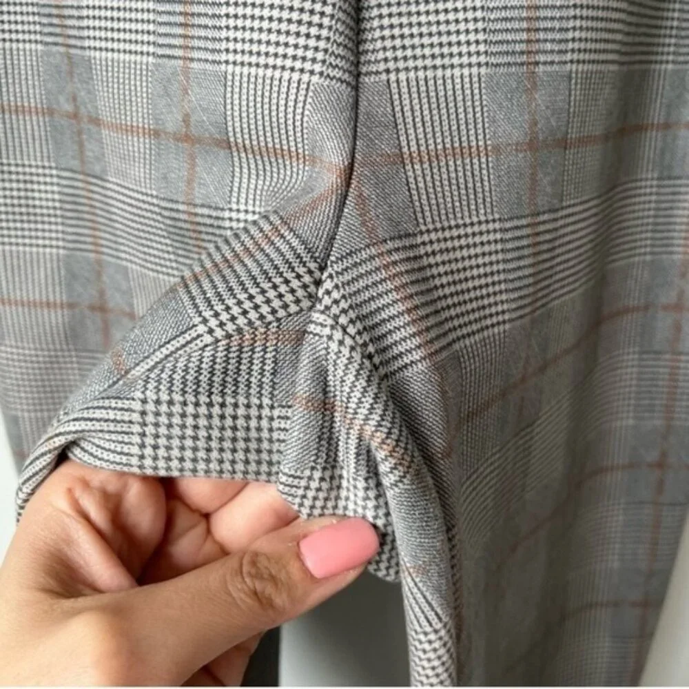 Zara Plaid houndstooth grey Womens pull on leggings size medium - Picture 6 of 7
